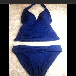 La Blanca blue tankini TOP ONLY